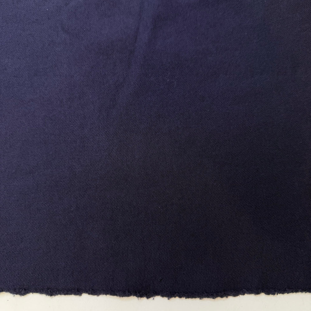 Marine Reindeer - Jersey Fleece Cotton Blend Knit - Navy - 0.6M Bundle - True Deadstock fabric Fabric by private - Sustainable Textile | FABCYCLE
