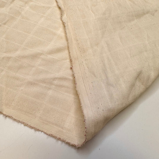 Marine Researcher Chic - Natural Blend Woven - Light Beige Geometric - 2.85M Bundle - True Deadstock fabric Fabric by private - Sustainable Textile | FABCYCLE