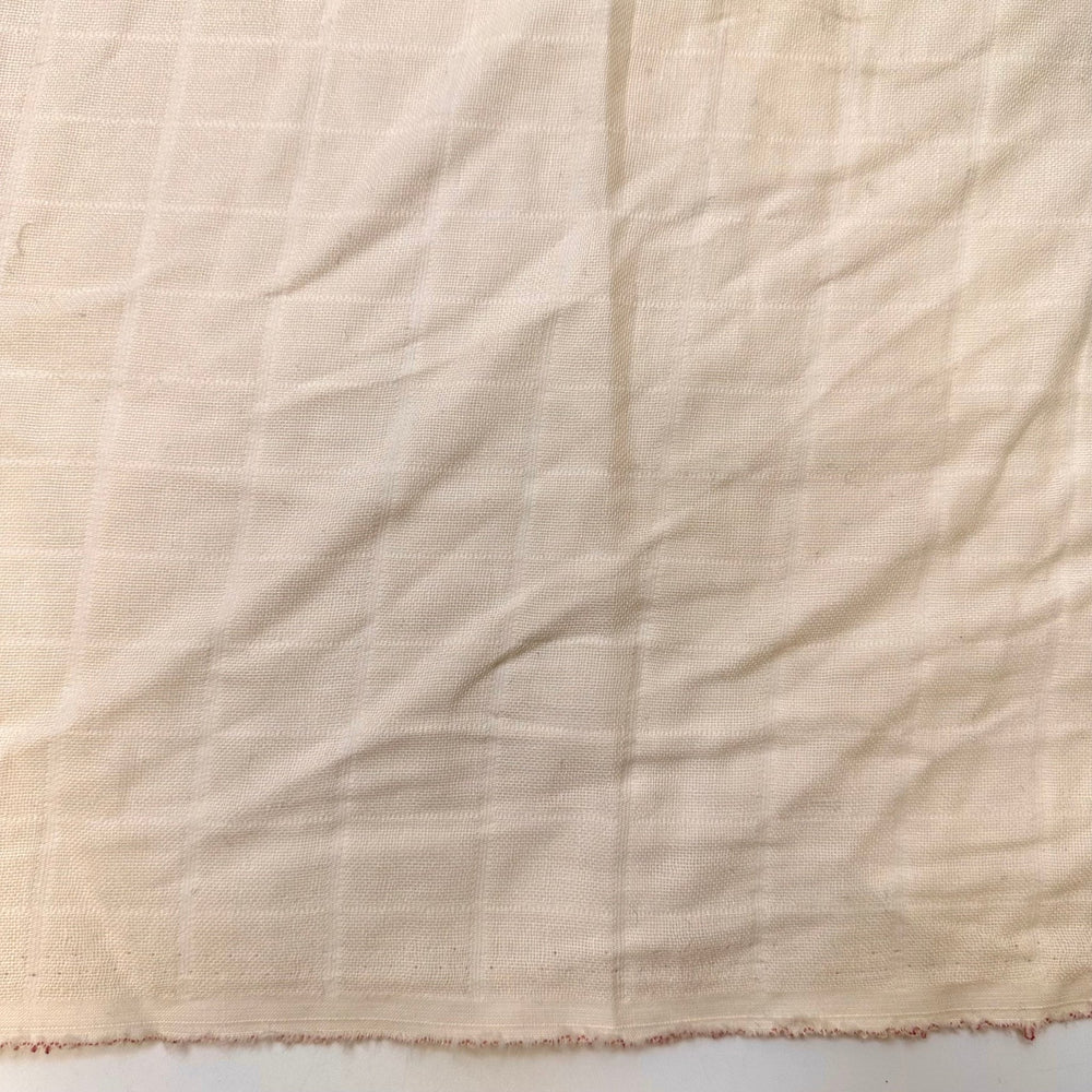 Marine Researcher Chic - Natural Blend Woven - Light Beige Geometric - 2.85M Bundle - True Deadstock fabric Fabric by private - Sustainable Textile | FABCYCLE
