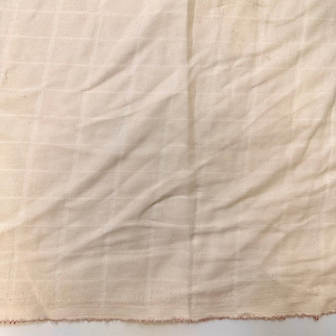 Marine Researcher Chic - Natural Blend Woven - Light Beige Geometric - 2.85M Bundle - True Deadstock fabric Fabric by private - Sustainable Textile | FABCYCLE