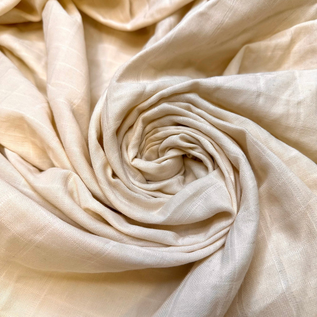 Marine Researcher Chic - Natural Blend Woven - Light Beige Geometric - 2.85M Bundle - True Deadstock fabric Fabric by private - Sustainable Textile | FABCYCLE