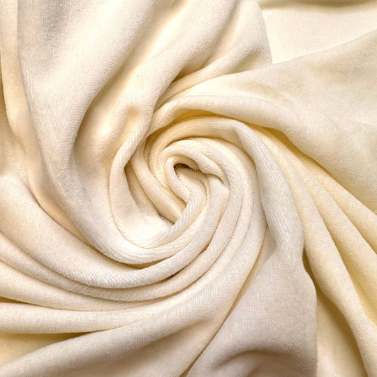 Marshmallows - Cotton Blend Knit - Light Cream - 1M Bundle - True Deadstock fabric Fabric by private - Sustainable Textile | FABCYCLE
