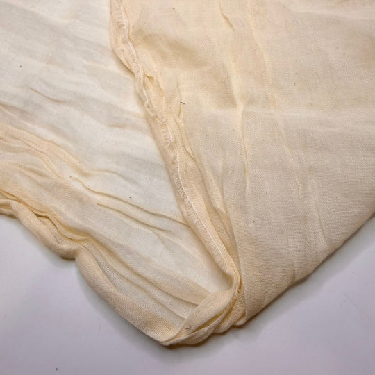 Marzipan - Gauze Cotton Woven - Cream - 2M Bundle - True Deadstock fabric Fabric by private - Sustainable Textile | FABCYCLE