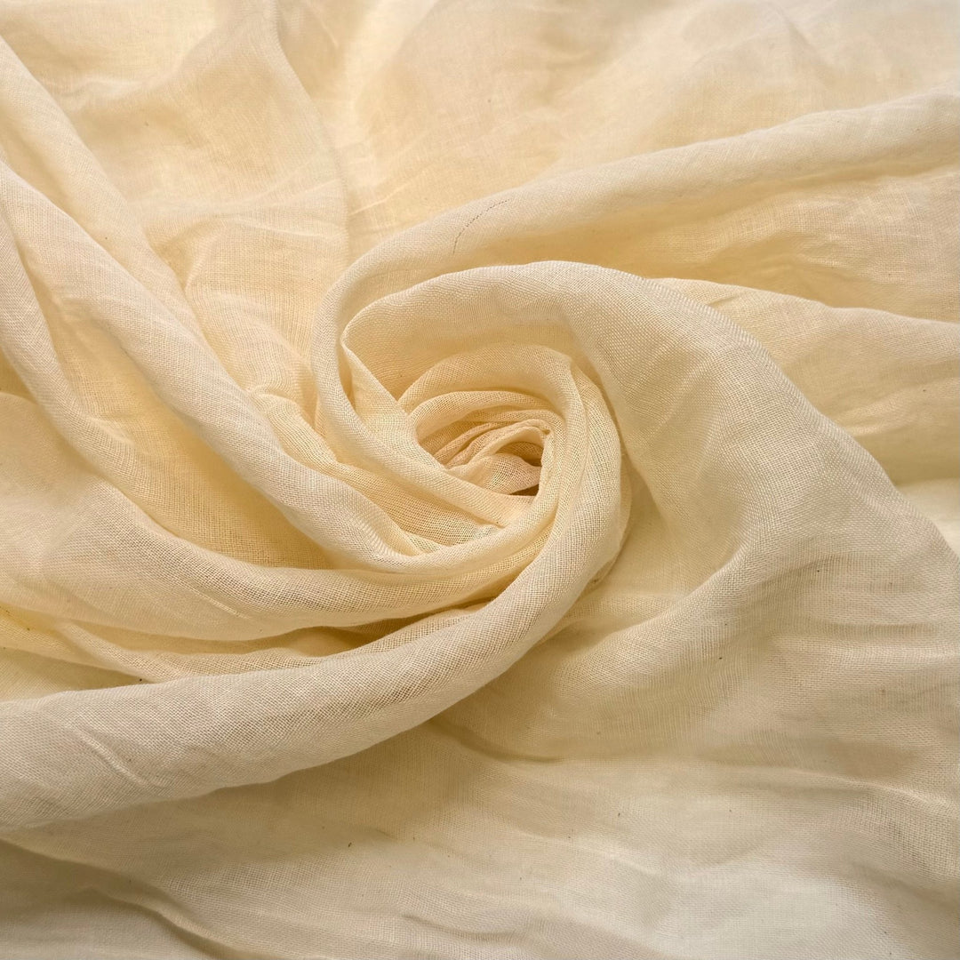 Marzipan - Gauze Cotton Woven - Cream - 2M Bundle - True Deadstock fabric Fabric by private - Sustainable Textile | FABCYCLE