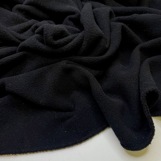 Matambre - Fleece Acrylic Knit - Black - 1M Bundle - True Deadstock fabric Fabric by private - Sustainable Textile | FABCYCLE