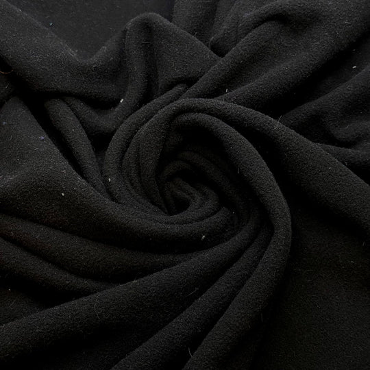 Matambre - Fleece Acrylic Knit - Black - 1M Bundle - True Deadstock fabric Fabric by private - Sustainable Textile | FABCYCLE