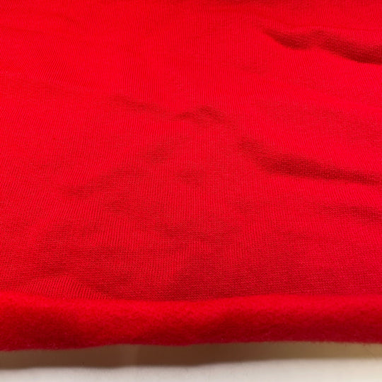 Matching Holiday Hoodies - Jersey Fleece Cotton Blend Knit - Red - 1.6M Bundle - True Deadstock fabric Fabric by private - Sustainable Textile | FABCYCLE