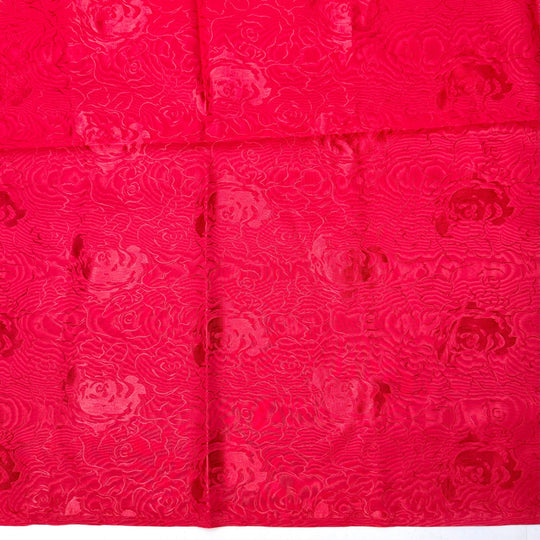 Matchmaking - Polyester Blend Woven - Red Floral - 2M Bundle - True Deadstock fabric Fabric by private - Sustainable Textile | FABCYCLE