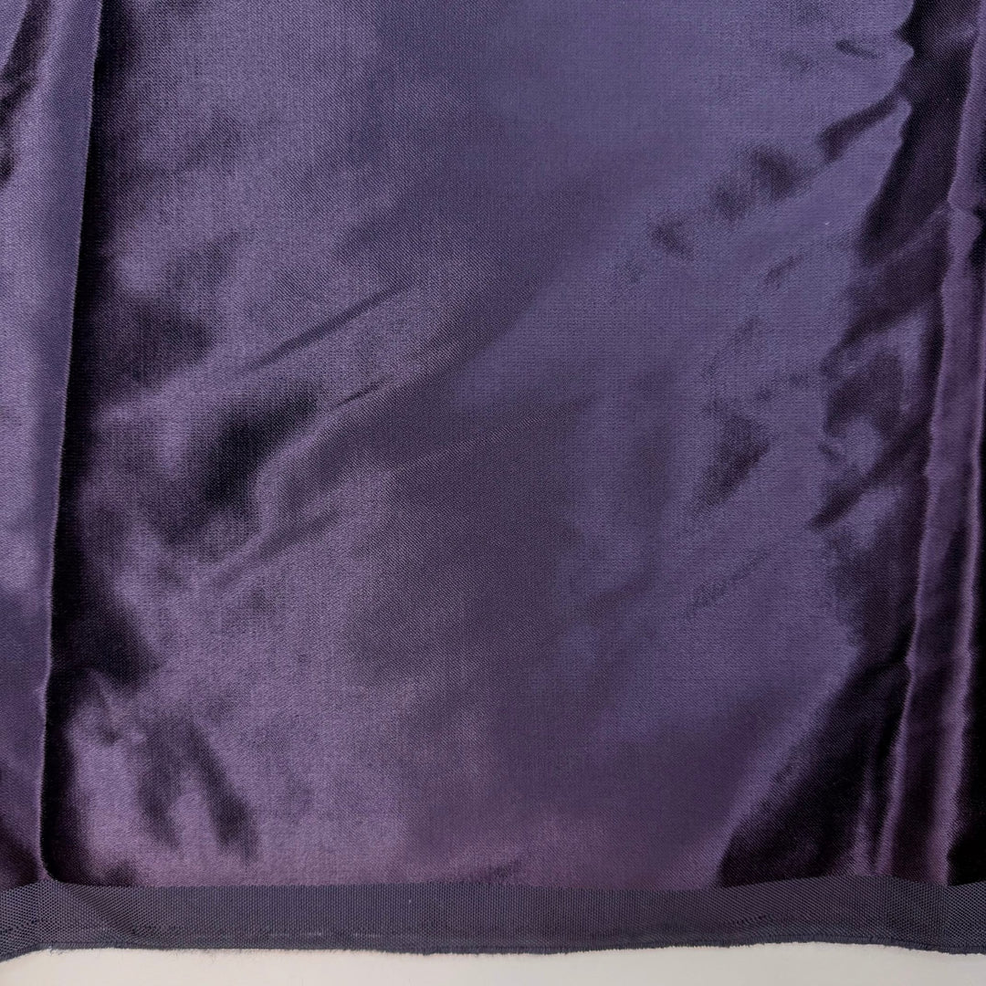 May This Night Never End - Vintage Satin Cotton Woven - Dark Purple - 2.45M Bundle - True Deadstock fabric Fabric by private - Sustainable Textile | FABCYCLE
