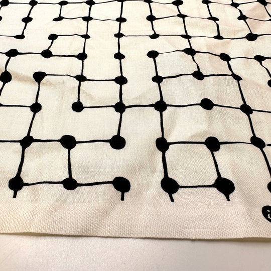 Maze - Cotton Woven - White/Black Geometric - 0.9M Bundle - True Deadstock fabric Fabric by private - Sustainable Textile | FABCYCLE