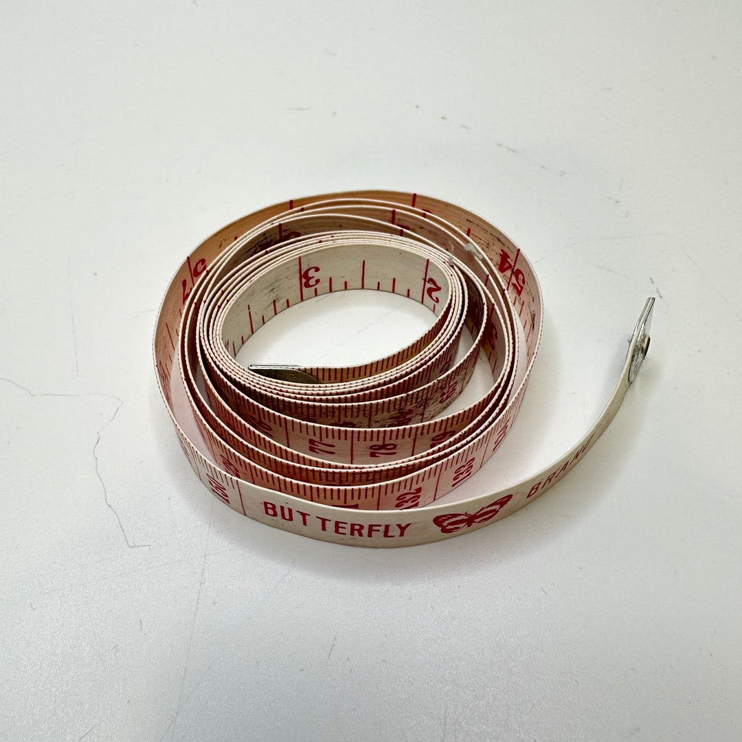 Measuring Tape Sewing Tool - White/Red - Individual - True Deadstock supplies Fabric by private - Sustainable Textile | FABCYCLE