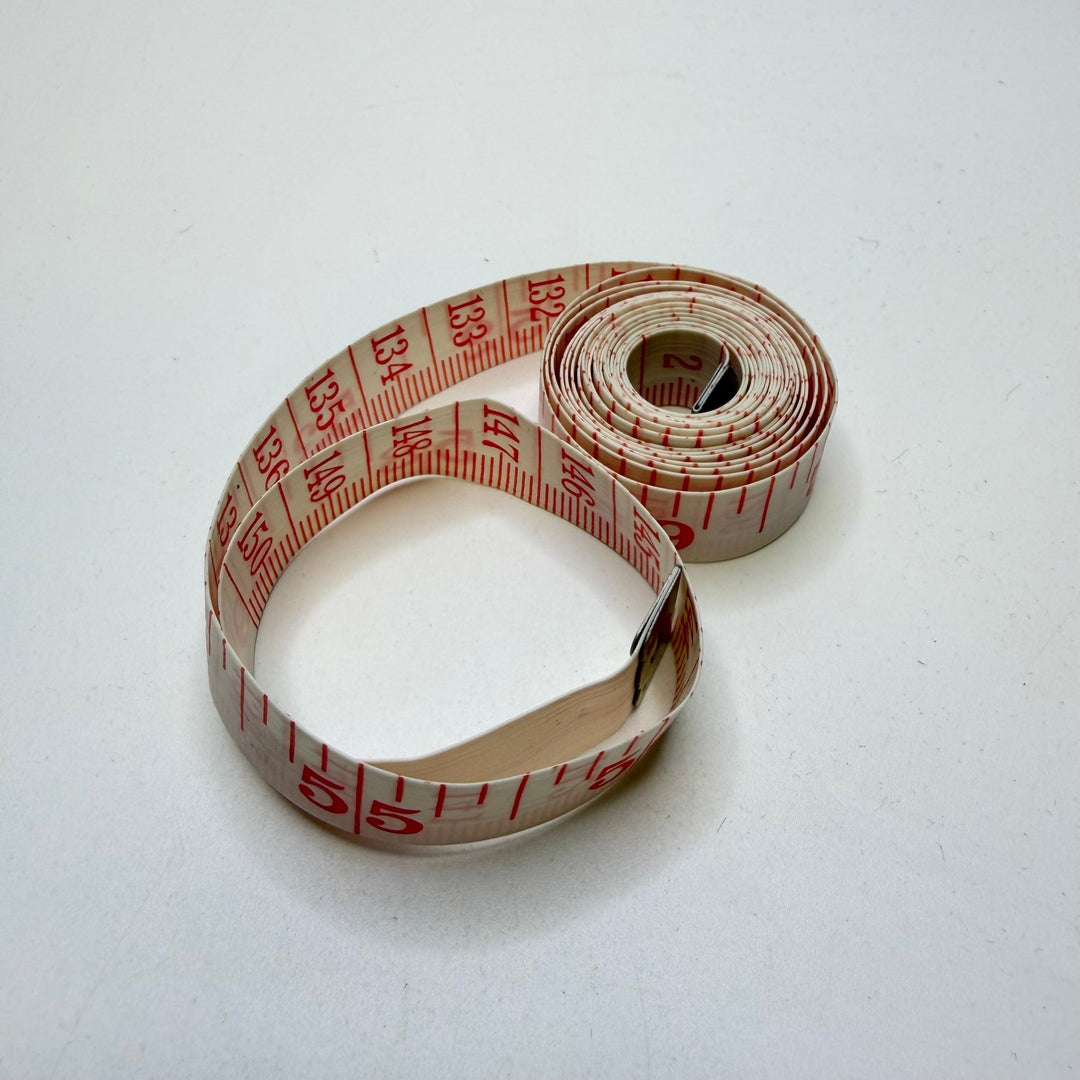 Measuring Tape Tools - White/Red - Individual - True Deadstock supplies Fabric by private - Sustainable Textile | FABCYCLE