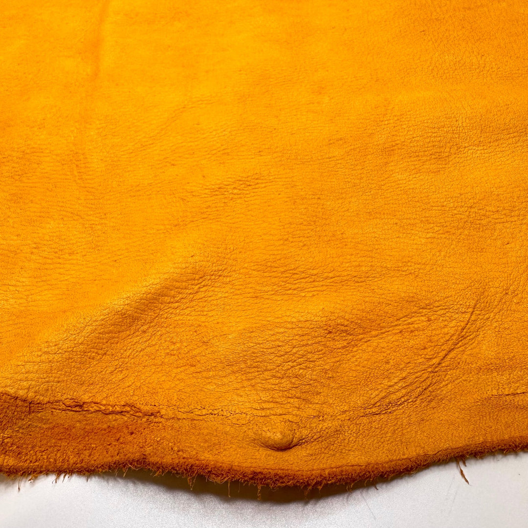 Meeting Eccentric Strangers - Leather Woven - Orange - 1.65M Bundle - True Deadstock fabric Fabric by private - Sustainable Textile | FABCYCLE