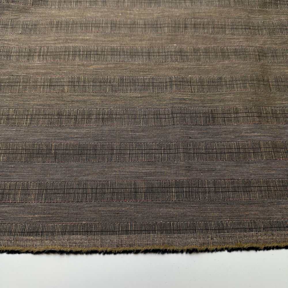 Meeting In The Middle - Cotton/Linen Woven - Beige/Brown Pinstripe - 1.75M Bundle - True Deadstock fabric Fabric by private - Sustainable Textile | FABCYCLE