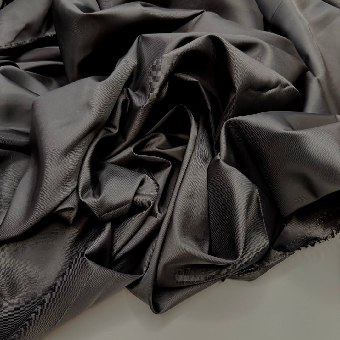 Meeting New Makers - Polyester Blend Woven - Dark Grey - 2M Bundle - True Deadstock fabric Fabric by private - Sustainable Textile | FABCYCLE