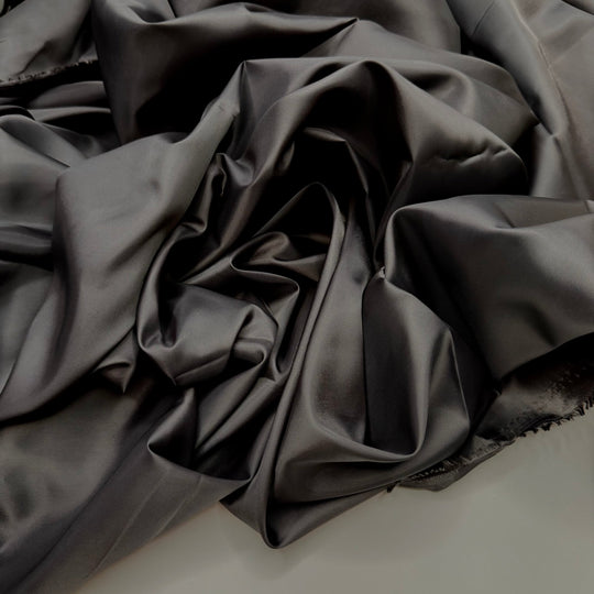 Meeting New Makers - Polyester Blend Woven - Dark Grey - 2M Bundle - True Deadstock fabric Fabric by private - Sustainable Textile | FABCYCLE