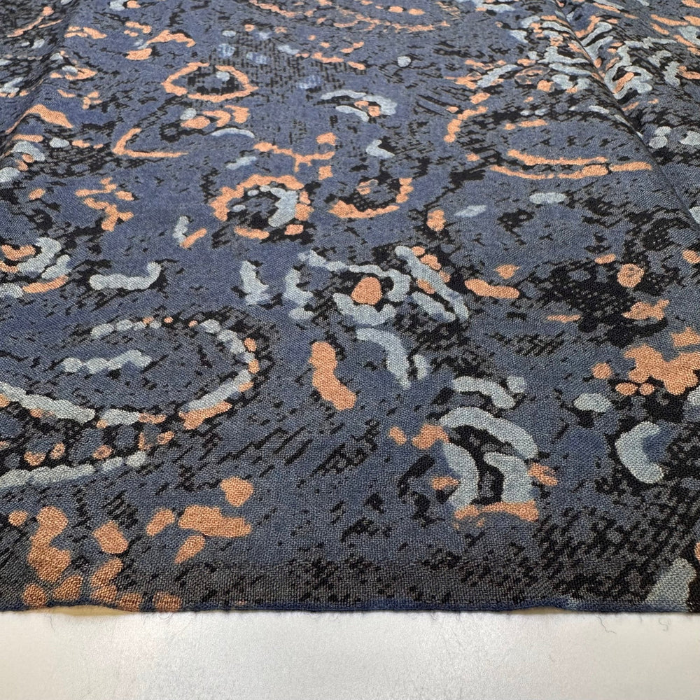 Memories Of Paisley - Wool Woven - Blue Multi Abstract - 1.6M Bundle - True Deadstock fabric Fabric by private - Sustainable Textile | FABCYCLE