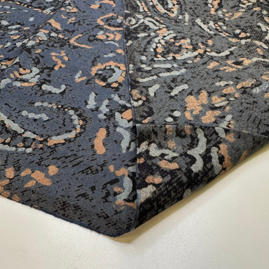 Memories Of Paisley - Wool Woven - Blue Multi Abstract - 1.6M Bundle - True Deadstock fabric Fabric by private - Sustainable Textile | FABCYCLE