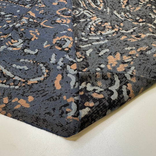 Memories Of Paisley - Wool Woven - Blue Multi Abstract - 1.6M Bundle - True Deadstock fabric Fabric by private - Sustainable Textile | FABCYCLE