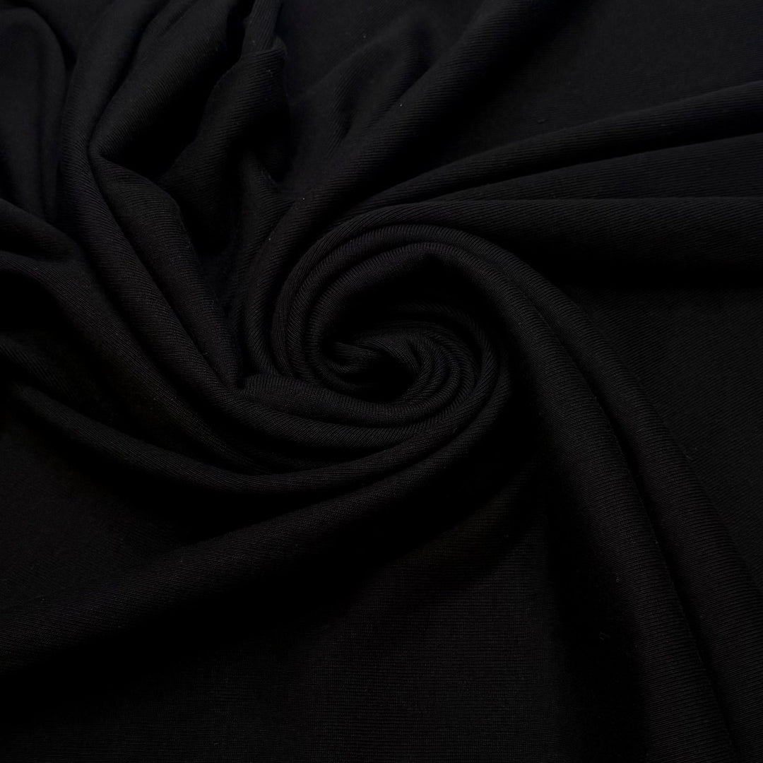 Menudo - Tubular Rib Knit Cotton Blend Knit - Black - 2.4M Bundle - True Deadstock fabric Fabric by private - Sustainable Textile | FABCYCLE