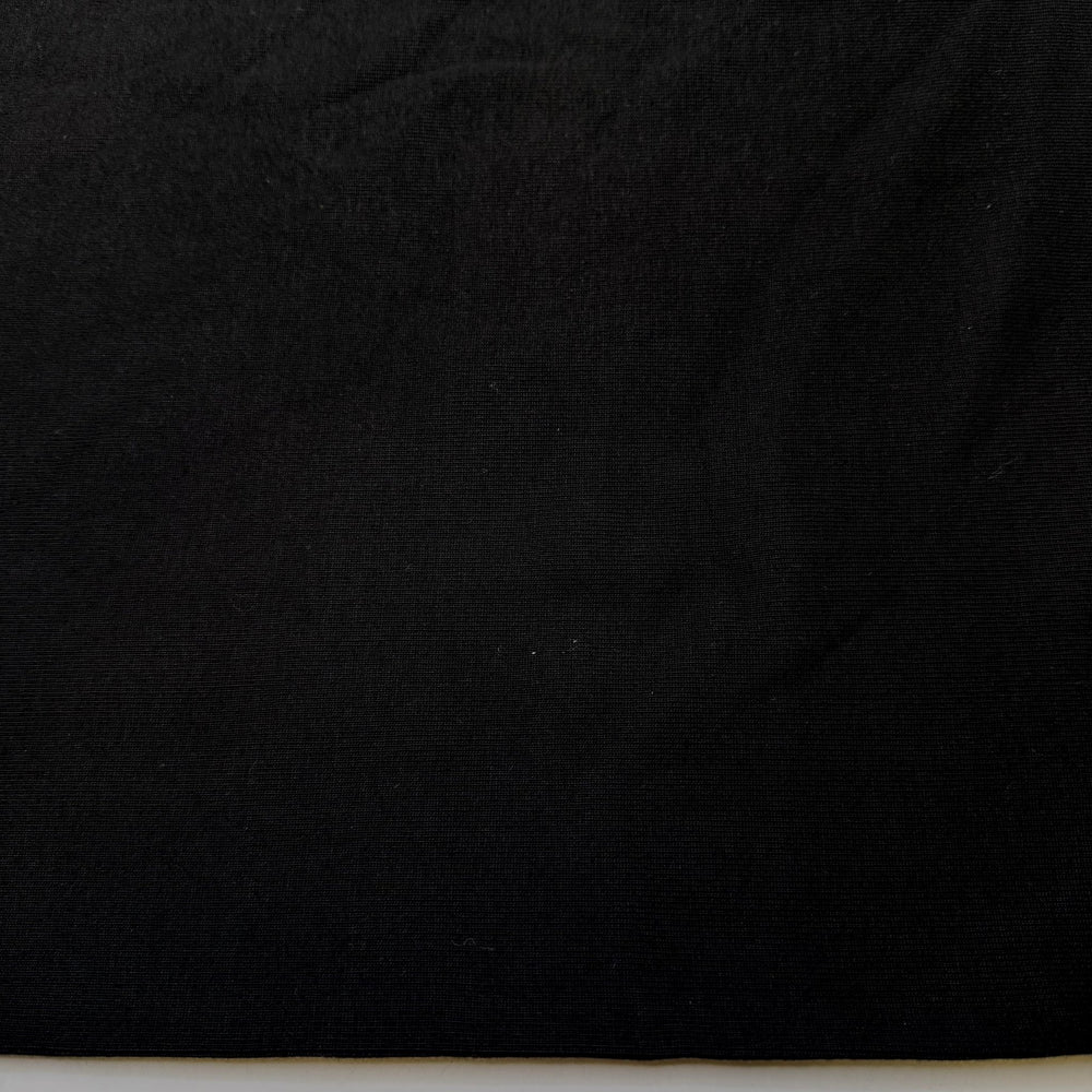 Menudo - Tubular Rib Knit Cotton Blend Knit - Black - 2.4M Bundle - True Deadstock fabric Fabric by private - Sustainable Textile | FABCYCLE