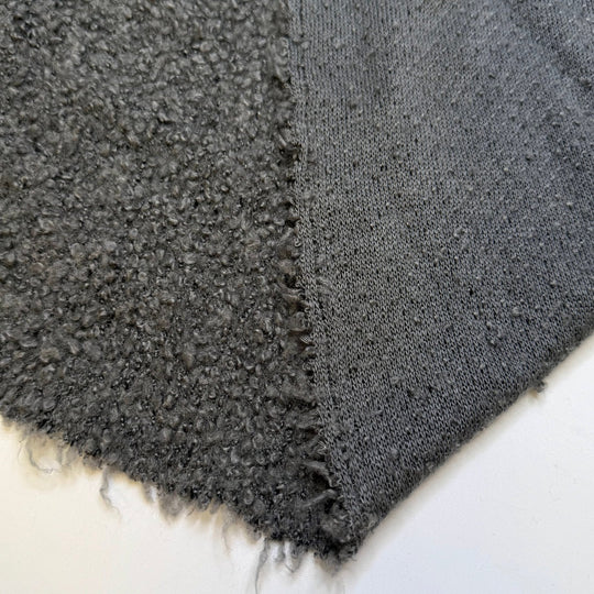 Merengue - Boucle Wool/Acrylic Knit - Grey - Bundles - True Deadstock fabric Fabric by private - Sustainable Textile | FABCYCLE