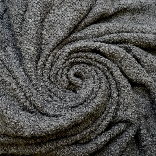 Merengue - Boucle Wool/Acrylic Knit - Grey - Bundles - True Deadstock fabric Fabric by private - Sustainable Textile | FABCYCLE