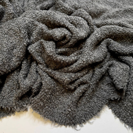 Merengue - Boucle Wool/Acrylic Knit - Grey - Bundles - True Deadstock fabric Fabric by private - Sustainable Textile | FABCYCLE