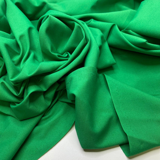 Merideth Green - Polyester Blend Woven - Green - 2.1M Bundle - True Deadstock fabric Fabric by private - Sustainable Textile | FABCYCLE