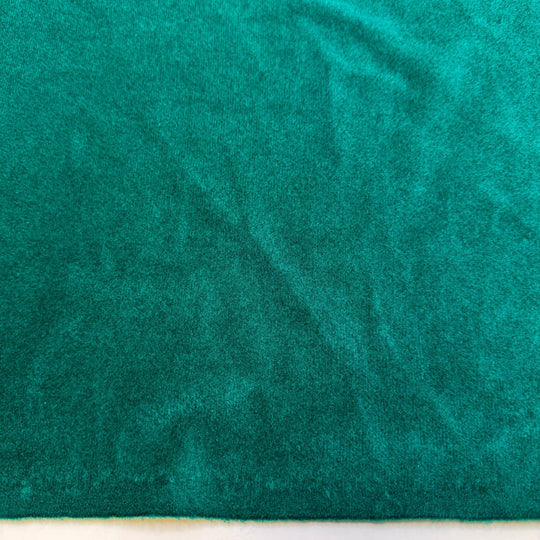 Merry Christmas 1998 - Knitted Velour Polyester Blend Knit - Dark Green - 1.8M Bundle - True Deadstock fabric Fabric by private - Sustainable Textile | FABCYCLE