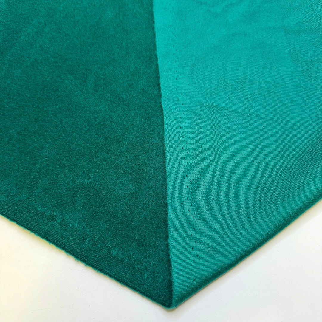 Merry Christmas 1998 - Knitted Velour Polyester Blend Knit - Dark Green - 1.8M Bundle - True Deadstock fabric Fabric by private - Sustainable Textile | FABCYCLE
