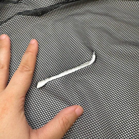Mesh - y Breakup - Mesh Polyester Blend Knit - Black - 1.35M Bundle - True Deadstock fabric Fabric by private - Sustainable Textile | FABCYCLE