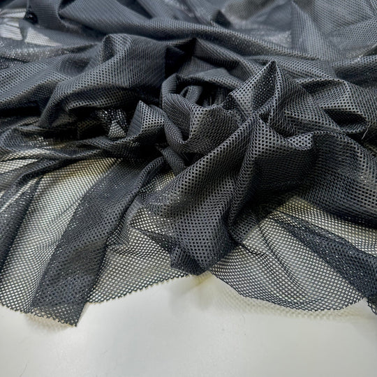 Mesh - y Breakup - Mesh Polyester Blend Knit - Black - 1.35M Bundle - True Deadstock fabric Fabric by private - Sustainable Textile | FABCYCLE