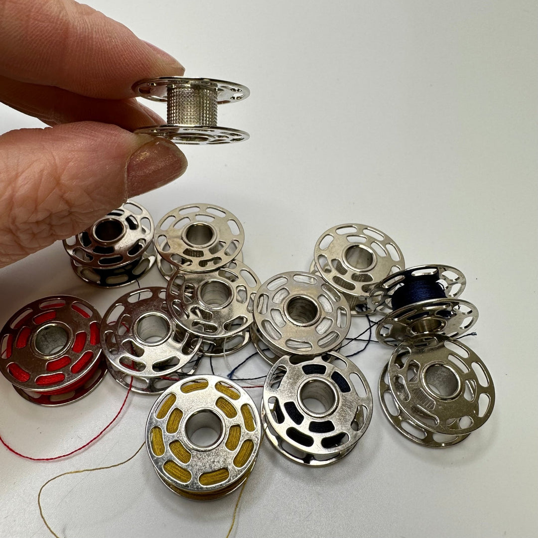 Metal Bobbin Tools - Silver - 7 Pack - True Deadstock supplies Fabric by private - Sustainable Textile | FABCYCLE