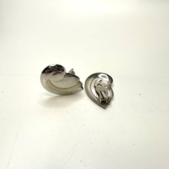 Metal Clip On Earrings Costume Jewelry - Silver - 2 Pack - True Deadstock supplies Fabric by private - Sustainable Textile | FABCYCLE