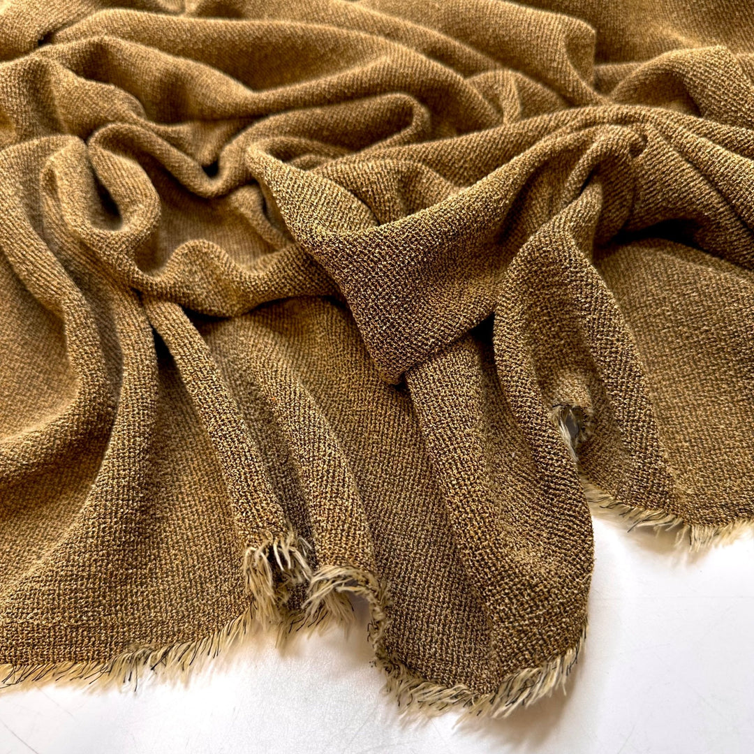 Metal Detecting On The Beach - Tweed Polyester Blend Woven - Beige - Bundles - True Deadstock fabric Fabric by private - Sustainable Textile | FABCYCLE