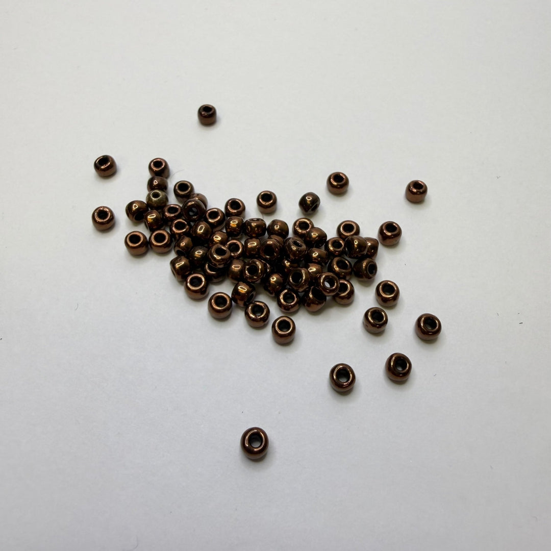 Metallic Bronze Seed Beads Beads - Brown - 150 Pack - True Deadstock supplies Fabric by private - Sustainable Textile | FABCYCLE