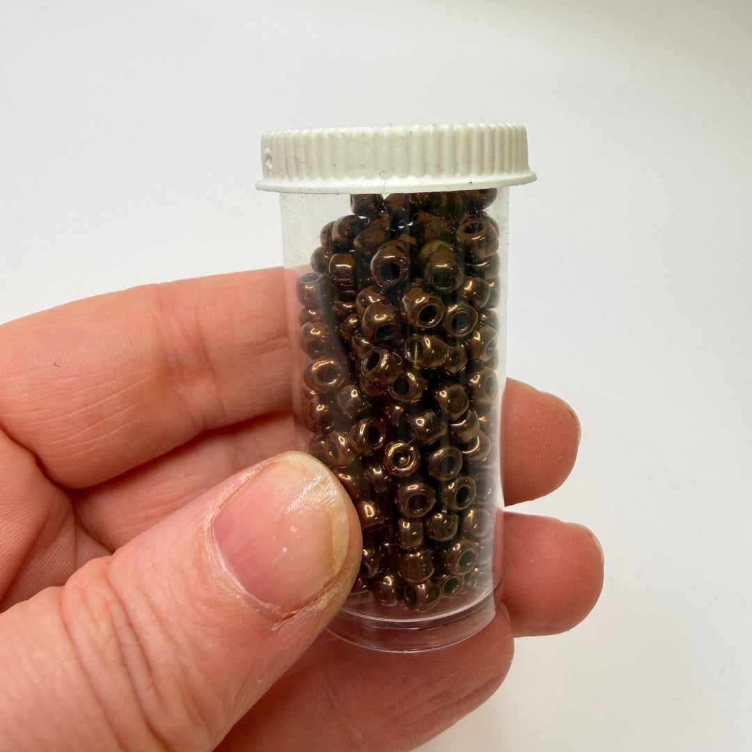 Metallic Bronze Seed Beads Beads - Brown - 150 Pack - True Deadstock supplies Fabric by private - Sustainable Textile | FABCYCLE