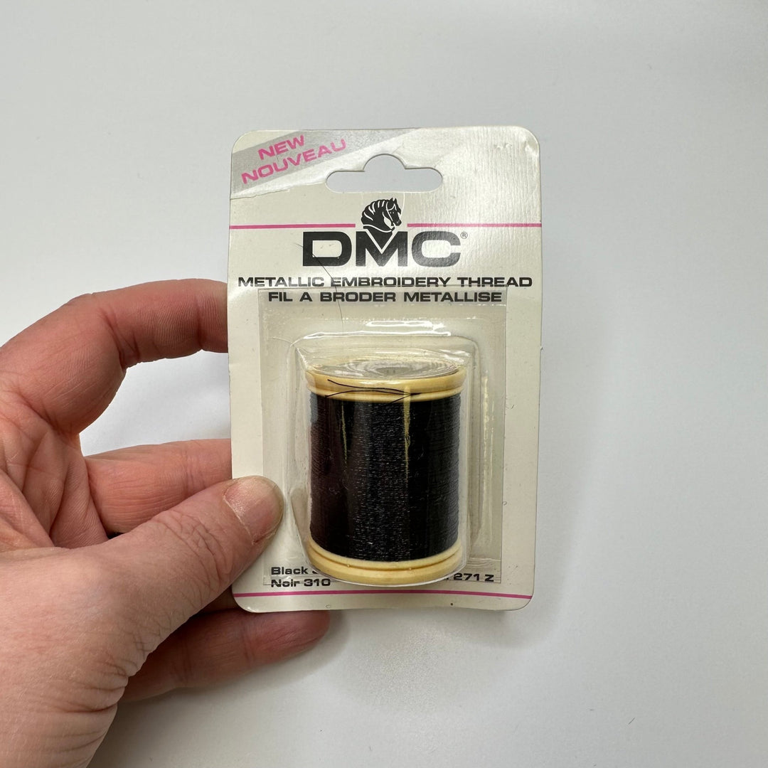 Metallic Embroidery Thread - Black - True Deadstock supplies Fabric by private - Sustainable Textile | FABCYCLE