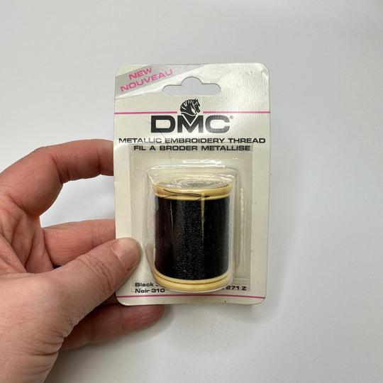 Metallic Embroidery Thread - Black - True Deadstock supplies Fabric by private - Sustainable Textile | FABCYCLE