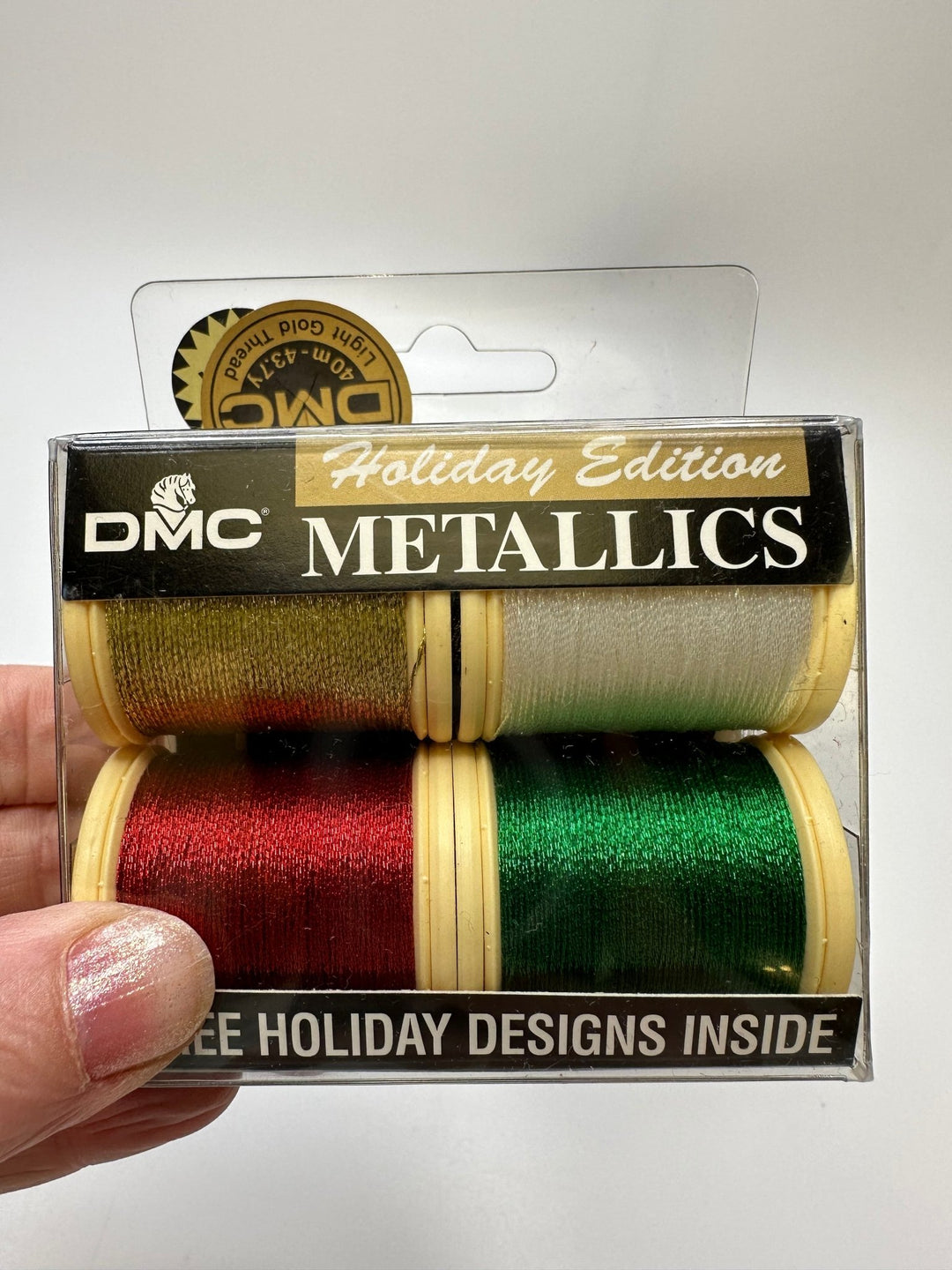 Metallic Thread - Gold White Red Green - 4 Pack - True Deadstock supplies Fabric by private - Sustainable Textile | FABCYCLE
