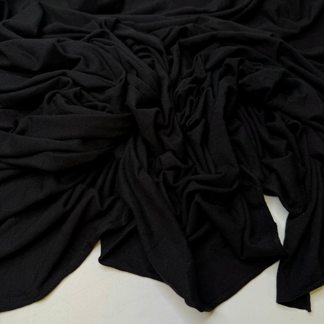 Metamorphize - Jersey Bamboo Knit - Black - 1.6M Bundle - True Deadstock fabric Fabric by private - Sustainable Textile | FABCYCLE