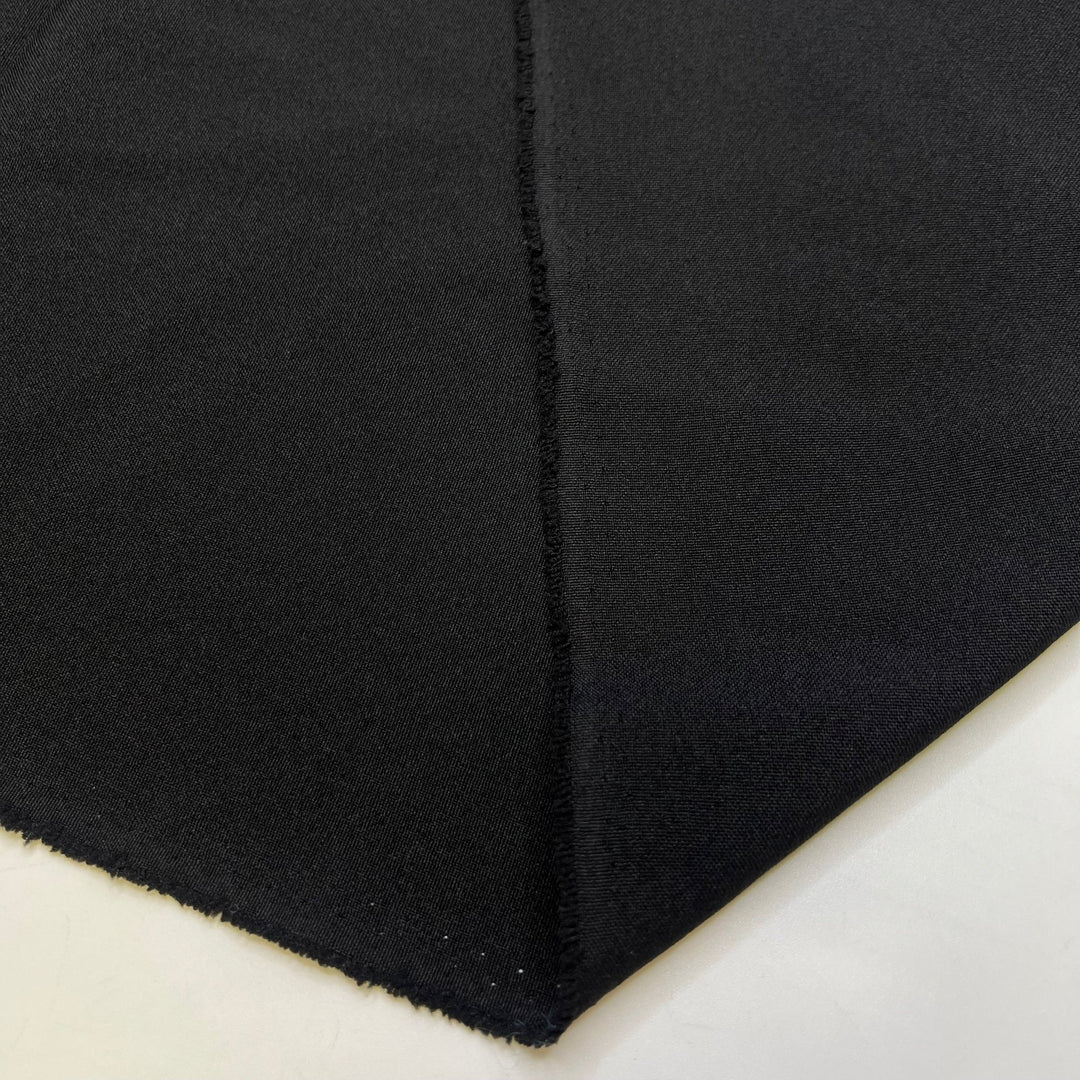 Micheal Scorn - Polyester Blend Woven - Black - 1.85M Bundle - True Deadstock fabric Fabric by private - Sustainable Textile | FABCYCLE