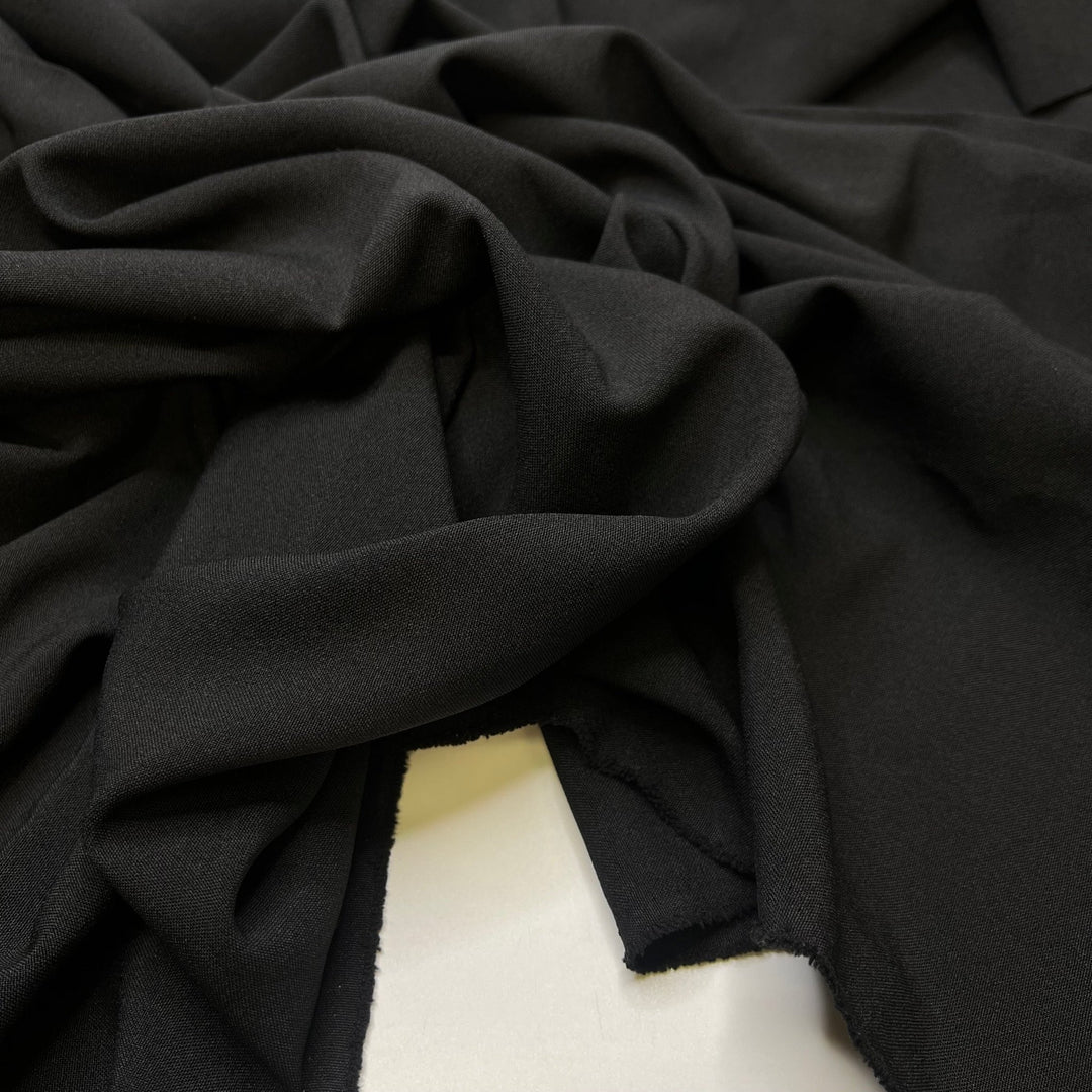 Micheal Scorn - Polyester Blend Woven - Black - 1.85M Bundle - True Deadstock fabric Fabric by private - Sustainable Textile | FABCYCLE