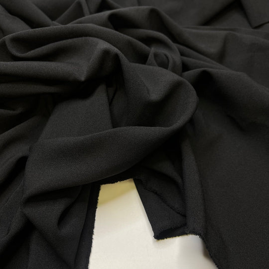 Micheal Scorn - Polyester Blend Woven - Black - 1.85M Bundle - True Deadstock fabric Fabric by private - Sustainable Textile | FABCYCLE