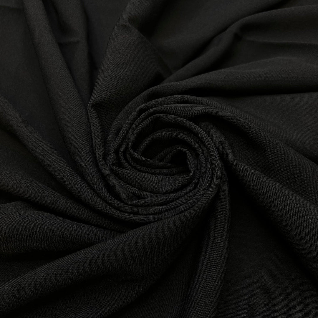 Micheal Scorn - Polyester Blend Woven - Black - 1.85M Bundle - True Deadstock fabric Fabric by private - Sustainable Textile | FABCYCLE