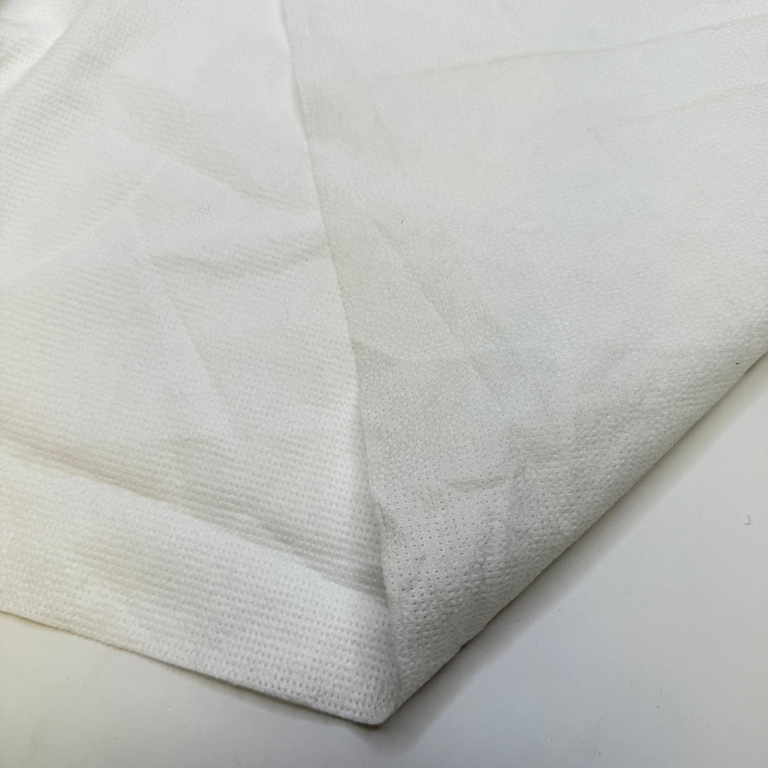 Microwaving Marshmallows - Interfacing Poly Knit - White - Bundles - True Deadstock fabric Fabric by private - Sustainable Textile | FABCYCLE