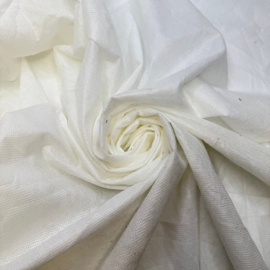 Microwaving Marshmallows - Interfacing Poly Knit - White - Bundles - True Deadstock fabric Fabric by private - Sustainable Textile | FABCYCLE