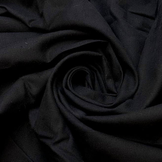 Midnight On The Beach - Cotton Blend Woven - Black - 3.5M Bundle - True Deadstock fabric Fabric by private - Sustainable Textile | FABCYCLE