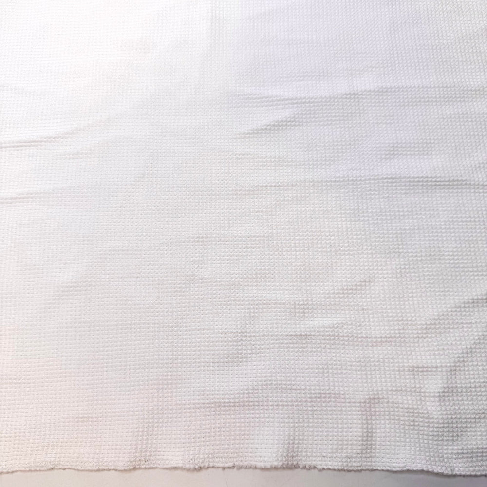 Milk Into Mozzarella - Waffle Knit Rayon Blend Knit - White - Bundles - True Deadstock fabric Fabric by private - Sustainable Textile | FABCYCLE